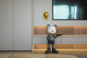 ตู้วาง<span class=keywords><strong>ท</strong></span>ี<span class=keywords><strong>วี</strong></span>สไตล์มินิมอลโมเดิร์นเคลือบแลคเกอร์แบบสัมผัสนุ่ม พร้อมไฟ LED เหมาะสำหรับโชว์รูม คลับ และวิลล่า - Product Image 5