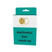 Emballage personnalisé en matériaux recyclés avec languette suspendue, gaufrage et pelliculage mat pour accessoires d'écouteurs et de téléphones, épaisseur 0,5 mm