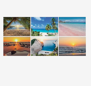 Calendriers de bureau promotionnels personnalisés avec logo 2027, impression sérigraphique, thème vacances tropicales, cadeau d'entreprise, vente en gros, 12 mois - Product Image 1