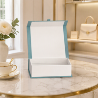 Boîte cadeau rigide en forme de livre avec fermeture magnétique pour bijoux, écologique et recyclable, impression quadricolore, logo personnalisé