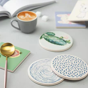 10cm X 10cm Goh <span class=keywords><strong>Dodd</strong></span> Sous-verres vierges en céramique Dessous de verre en céramique Quanzhouchang Dessous de verre absorbant en pierre 107mm - Product Image 6