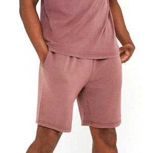 กางเกงขาสั้นเอวสูง ยืดหยุ่น ใส่สบาย สไตล์ลำลอง สำหรับฤดูร้อน ผู้ชาย ล้างสีแบบแอซิดวอช รับผลิตแบบ OEM สีและขนาดตามสั่ง สไตล์สตรีท - Product Image 4