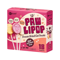 Friandises pour chats N4P en forme de sucette, série 14g/35g, poulet et lait de chèvre avec canneberge, myrtille, citrouille, pour toutes les générations, directement de l'usine