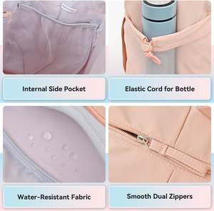 Free sample Multifunctional Lady's Zipper Closure <b>Travel</b> Handbag Short Distance <b>Foldable</b> Waterproof Dry Wet Separation Yoga <b>Bag</b> - Product Image 6