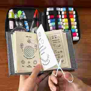 Kit de <span class=keywords><strong>couture</strong></span> multifonction pour débutants, boîte de <span class=keywords><strong>couture</strong></span> DIY, bobines de fil, fil de 15 cm, accessoires de <span class=keywords><strong>couture</strong></span> écologiques de style simple - Product Image 1