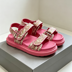 Sandalias de Plataforma con Estampado Floral de Diseño de Lujo y Alta Calidad para Mujer, con Correa Ajustable, Suela Gruesa, Cómodas, Casuales para Exteriores - Product Image 1