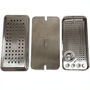 Optitech Healthcare YT-0754 Bandeja Rectangular de Acero Inoxidable para Apósitos, Soporte Manual para Instrumentos Quirúrgicos, Certificación CE - Product Image 1