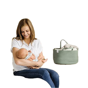 Sac à langer pliable ENWEI, prix promotionnel, en polyester, antivol, résistant à l'eau, avec lumière nocturne, panier pour bébé, organisateur - Product Image 4