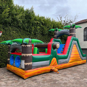 Nuevo diseño de equipos de juguetes, castillo inflable tropical, carrera de obstáculos inflable comercial a la venta - Product Image 6
