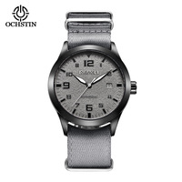 Montre mécanique de sport pour homme OCHSTIN, montre pilote de luxe à remontage automatique, date automatique, résistance à l'eau 3BAR, bracelet en nylon, cadeau