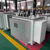 Transformateur de puissance triphasé immergé dans l'huile 400 kVA 11 kV, refroidissement ONAN, bobinage cuivre-aluminium, ISO/CE, vente directe usine