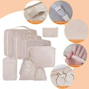 Échantillon Gratuit : Lot de 8 Cubes de Rangement pour Bagages de Voyage avec Sac à Linge, Sac de Compression pour Chaussures, et Organiseurs de Vêtements - Product Image 2