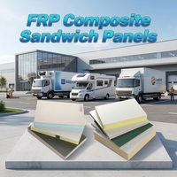 Panneaux sandwich composites FRP XPS PET PU légers, panneaux d'isolation thermique pour camping-car, caravane, remorque, carrosserie de camion
