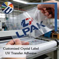 Etiquetas de Transferencia por Calor, Etiquetas de Cristal UV, Impresión Adhesiva, Caja de Embalaje Publicitaria Transparente Impermeable Personalizada