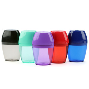 Taille-crayon multicolore classique d'approvisionnement d'usine 520A petit plastique à trou unique pour les étudiants - Product Image 3
