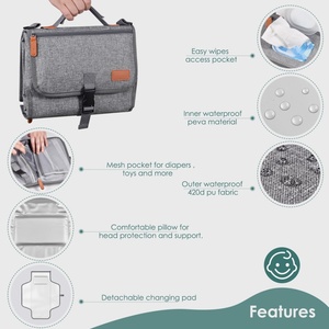 Station de change pliable et détachable, grand tapis de change imperméable pour bébé, matelas de change portable pour nouveau-né, tapis de change de voyage - Product Image 5