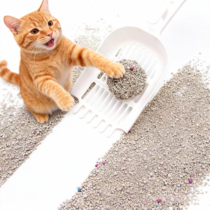 Litière pour chat en bentonite DongnaiPETS, sable, 8 kg, 99 % sans poussière, contrôle des odeurs, agglomération rapide - Product Image 1