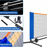 Filet de pickleball portable 3m, cadre en fer durable, polyester, hauteur 0,91m, tube pulvérisé électrostatiquement pour enfants et jardin