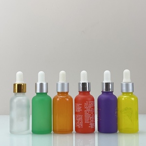 Luxury Cosmetic Essential Oil <b>Dropper</b> <b>Bottle</b> Frosted pink 20ml 30ml 50ml 100ml Round Serum Glass <b>Bottle</b> with Silver Aluminum Cap - Product Image 4