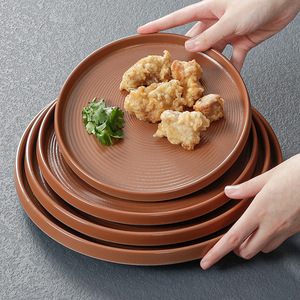 Service de vaisselle carré brun en mélamine Xiang Yuan Mei pour restaurants et hôtels - Product Image 3