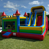 Équipement de location pour fêtes, château gonflable de 20 pieds avec toboggan et piscine à vendre
