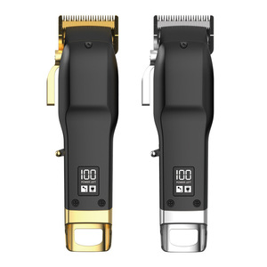 เครื่องตัดผมไฟฟ้าแบบมืออาชีพ ยี่ห้อ Custom Brand พร้อมจอ LCD สำหรับช่างตัดผมชาย แบบชาร์จได้ - Product Image 1