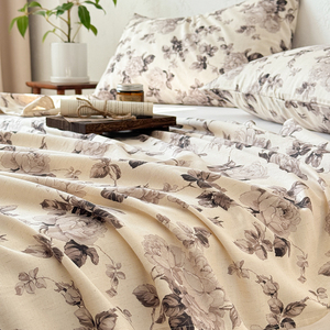 Parure <span class=keywords><strong>de</strong></span> lit en coton et <span class=keywords><strong>lin</strong></span> imprimé à motif végétal, taille Queen, douce, respirante, écologique, fournisseur OEM ODM - Product Image 6