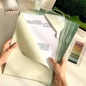 Usine en gros en gros A4 couverture de rapport en plastique Transparent avec dossier de fichier de présentation de barre de colonne vertébrale d'affaires coulissante - Product Image 2