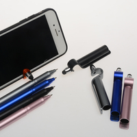 Stylo Tactile à bille en plastique, stylo à écran Tactile, écriture intelligente, stylo Tactile numérique avec support de téléphone