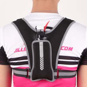 Wholesale <b>Sports</b> Customized Men Phone Holder Unisex Safety Vest Backpack Reflective Running Vest with <b>Bottle</b> Holder - Product Image 3