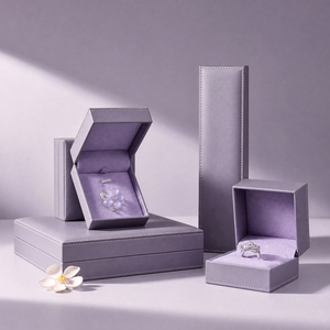 Zebopak Lavender Purple Jewellery <b>Box</b> Set with Ring Necklace Pendant Bracelet <b>Christmas</b> Holiday Gift Packaging Supplier - Product Image 1