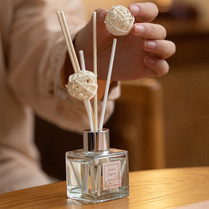 Reed <b>Diffuser</b> 50ml Glass Bottle <b>With</b> Rattan <b>Sticks</b> For Home Bathroom Fragrance - Product Image 2