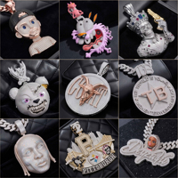 Nouvel Arrivage Collier Pendentif Cadenas et Clé en Argent Sterling 925 Moissanite Iced Out pour Hommes et Femmes, Style Streetwear et Usage Quotidien