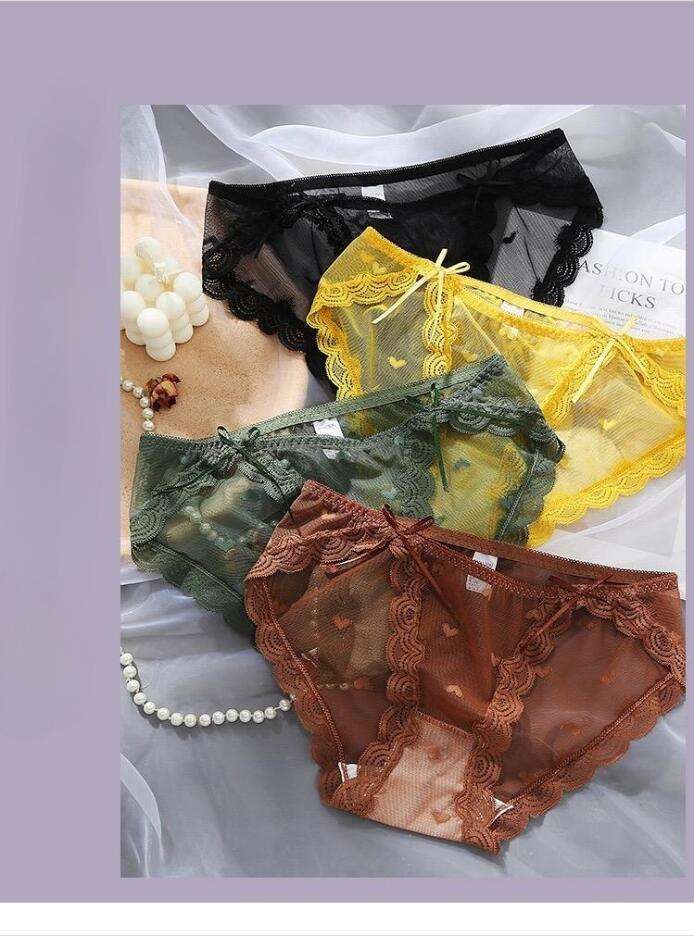 Venta al por mayor a estrenar mano de obra fina bragas de encaje