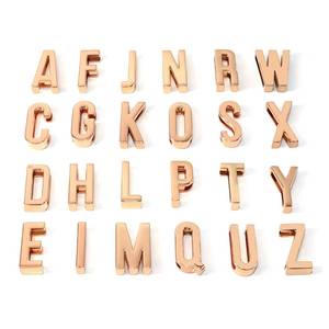 Custom Gold & Silver Metal Alphabet <b>Charms</b> Slide Letters for Dog Collars Leather Bands & <b>Bag</b> Accessories - Product Image 4