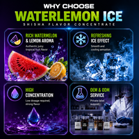 Concentré de saveur Waterlemon Ice Shisha et de saveur Puff pour tabac à chicha, fourniture OEM