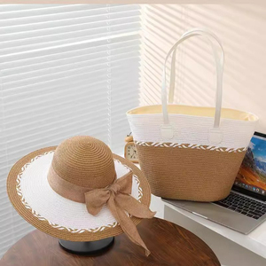 Các Nhà Sản Xuất Bán Hàng Trực Tiếp Tùy Chỉnh Mùa Hè Du Lịch Vaion Mua Sắm Thời Trang Của Phụ Nữ Mũ Rơm Và Túi - Product Image 4