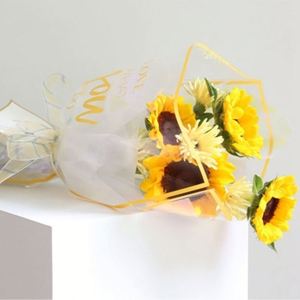 Fournitures d'emballage pour fleuristes en gros, étui imperméable de forme spéciale pour plusieurs tiges de fleurs, cadre simple, sac d'emballage pour bouquet frais - Product Image 3