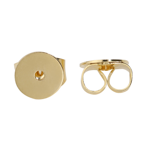 Good Quality 18k Gold Plated Disc <strong>Locking</strong> 316L Stainless Steel <strong>Earring</strong> Stopper Replacements Butterfly <strong>Earring</strong> <strong>Backs</strong> for Studs - Product Image 1