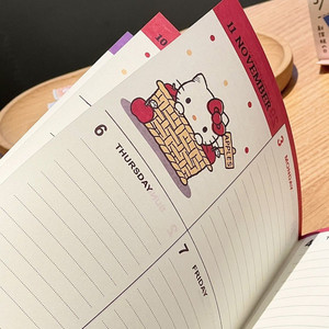 Agenda Semanal A5 Kawaii con Diseño <span class=keywords><strong>de</strong></span> Gato Rosa, <span class=keywords><strong>Tapa</strong></span> <span class=keywords><strong>Dura</strong></span>, <span class=keywords><strong>Cuaderno</strong></span> <span class=keywords><strong>de</strong></span> Registro <span class=keywords><strong>de</strong></span> Trabajo, Calendario para Estudiantes, con Regalo - Product Image 4