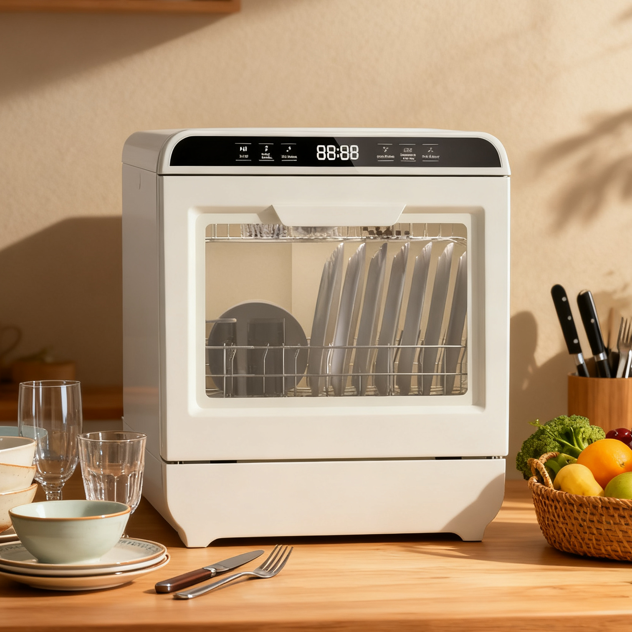 Smart Dishwasher Fully Automatic Compact Mini Portable Dishwasher Without Installation RV Apartment Kitchen Dishwasher NHD01012