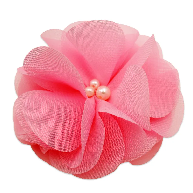 Fabriek Prijs Decor Stof Bloemen Roze Bloem Haar Accessoires Kleine Stof Handgemaakte Bloemen