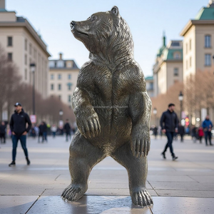 Grande Scultura in Bronzo a Grandezza Naturale di Orso <span class=keywords><strong>Grizzly</strong></span> per Esterni, Ornamento Decorativo da Giardino e Prato in Vendita - Product Image 3