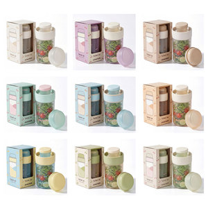 Boîtes à lunch en plastique Everich personnalisables, étanches, 340 ml, avec récipient pour vinaigrette, pour le bureau et les pique-niques - Product Image 6