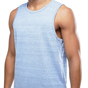 Wholesale Men's 100% Cotton <b>Singlets</b>-Anti-Pilling Quick Dry Breathable Training <b>Running</b> Tank Tops Solid Pattern Multiple Logo - Product Image 2