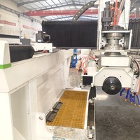 Máquina de corte de cinco ejes CNC con sierra de puente y corte en bisel, con servomotor, bomba y engranajes para corte de losas de piedra en encimeras de cocina