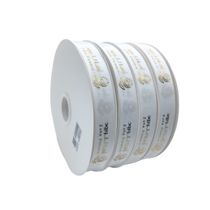 2,5 cm brede lintrollen met aangepast merklogo, grosgrain lint met hartjes 'Love You Forever' voor bloemen, taarten en cadeauverpakkingen - Product Image 4