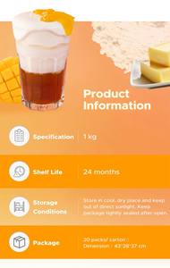 Versatile smooth texture blueberry milk foam <b>drink</b> powder easy to prepare and consistent in quality for beverage <b>shops</b> - Product Image 5