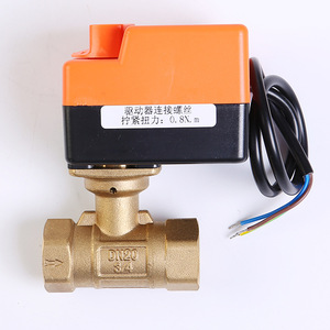 Válvula de Bola Eléctrica Dn20 3/4 Pulgadas Roscada de Bronce para Control de Agua con Interruptor Manual - Product Image 1