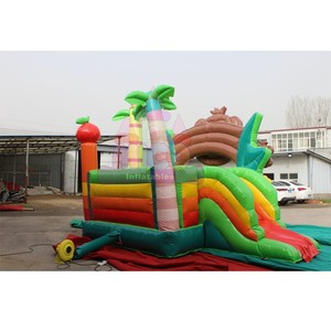 Alquiler Comercial de Castillo Inflable con Tobogán con Certificación CE, Temática de <span class=keywords><strong>Monos</strong></span>, Personalizable, Fácil de Instalar para Fiestas en el Patio Trasero - Product Image 1